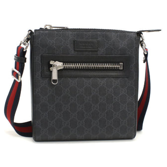 Web Strap Front Zip Messenger Bag GG Coated Canvas Small