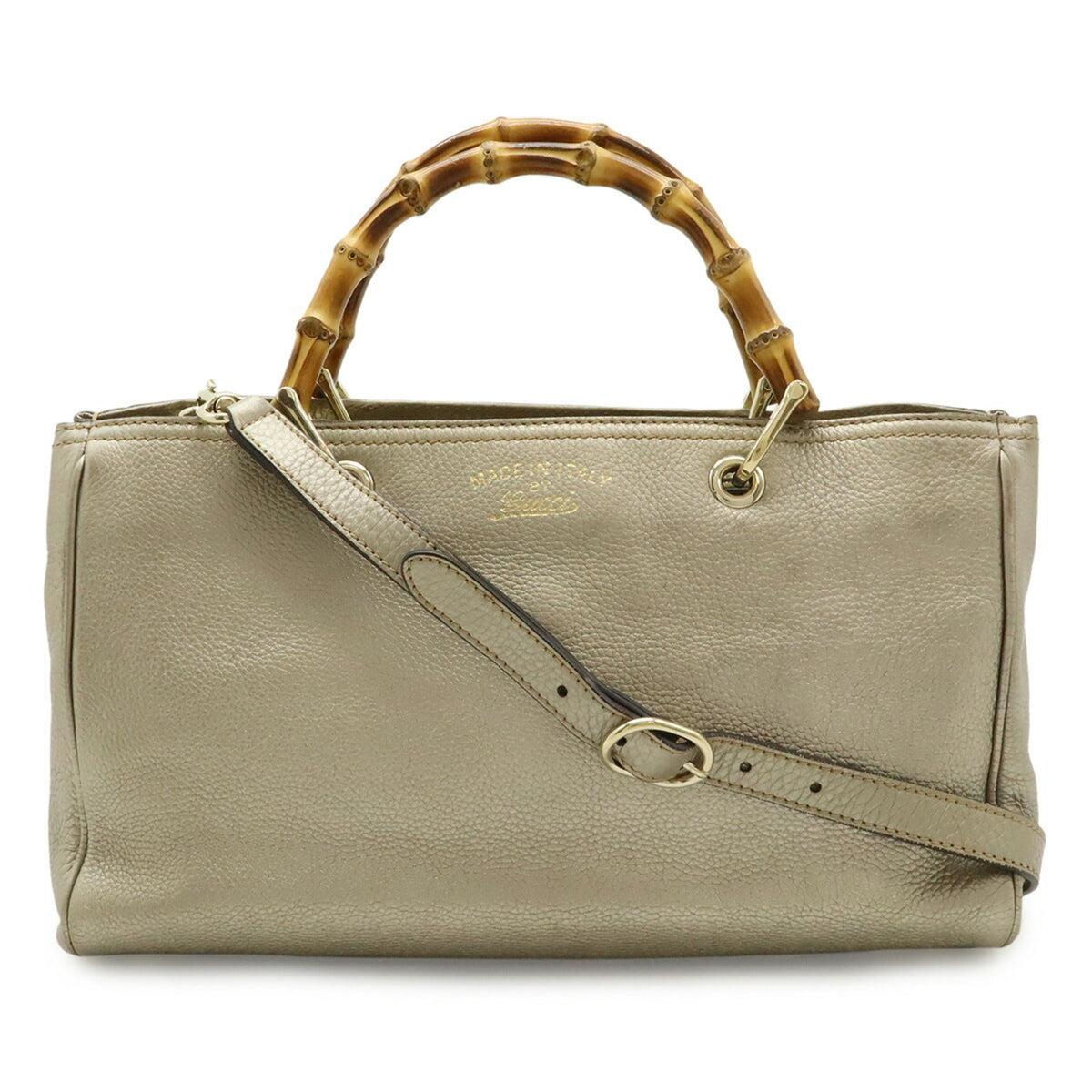 Bamboo Shopper Tote Leather Medium