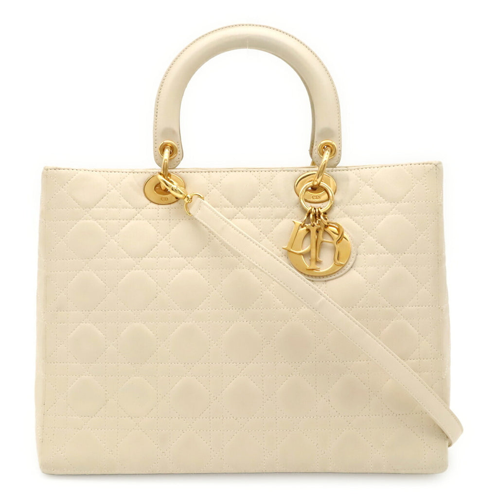 Vintage Lady Dior Bag Cannage Quilt Lambskin Large
