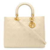 Vintage Lady Dior Bag Cannage Quilt Lambskin Large