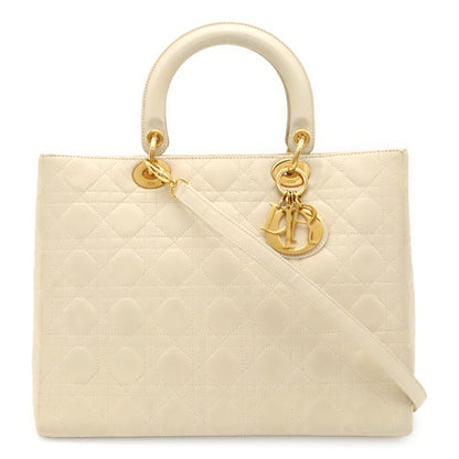 Vintage Lady Dior Bag Cannage Quilt Lambskin Large