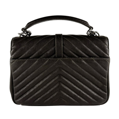 Classic Monogram College Bag Matelasse Chevron Leather Medium