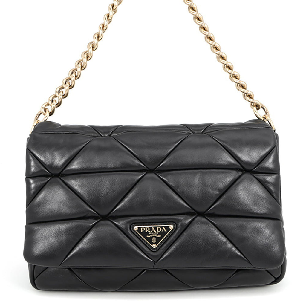 System Flap Shoulder Bag Quilted Nappa Leather Small