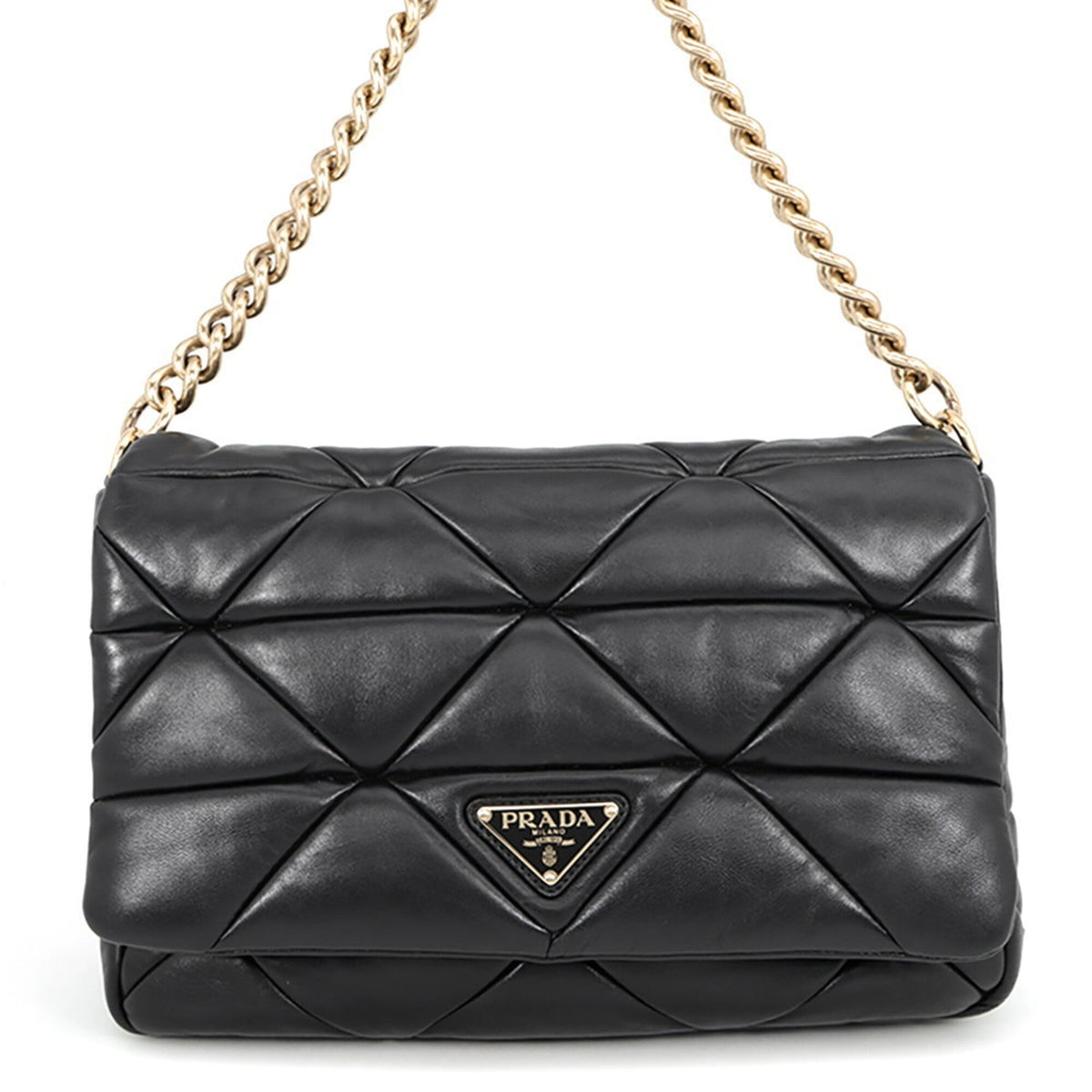 System Flap Shoulder Bag Quilted Nappa Leather Small