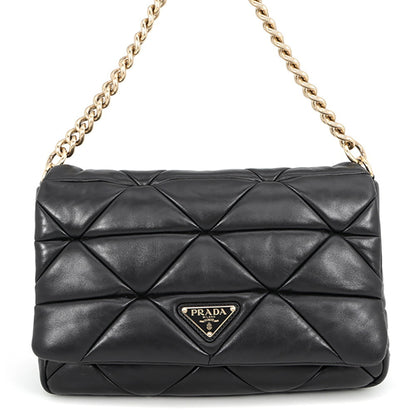 System Flap Shoulder Bag Quilted Nappa Leather Small