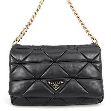 System Flap Shoulder Bag Quilted Nappa Leather Small