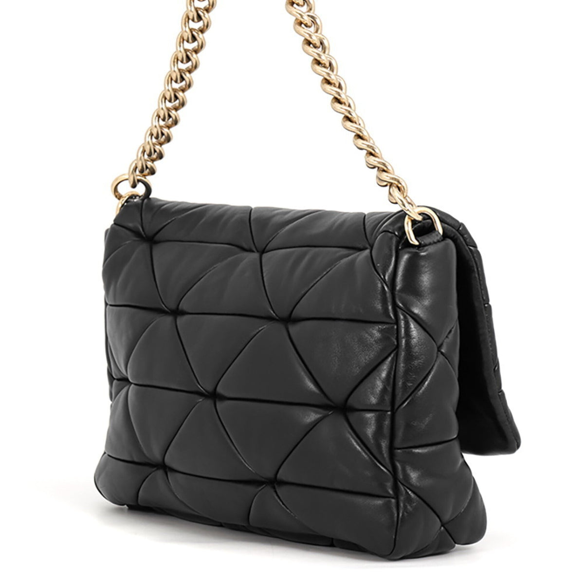 System Flap Shoulder Bag Quilted Nappa Leather Small