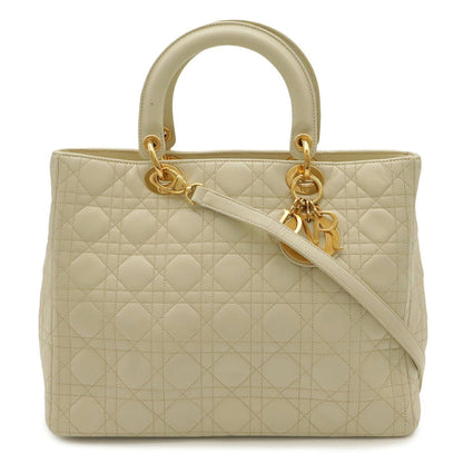 Vintage Lady Dior Bag Cannage Quilt Lambskin Large