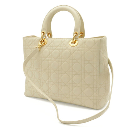 Vintage Lady Dior Bag Cannage Quilt Lambskin Large
