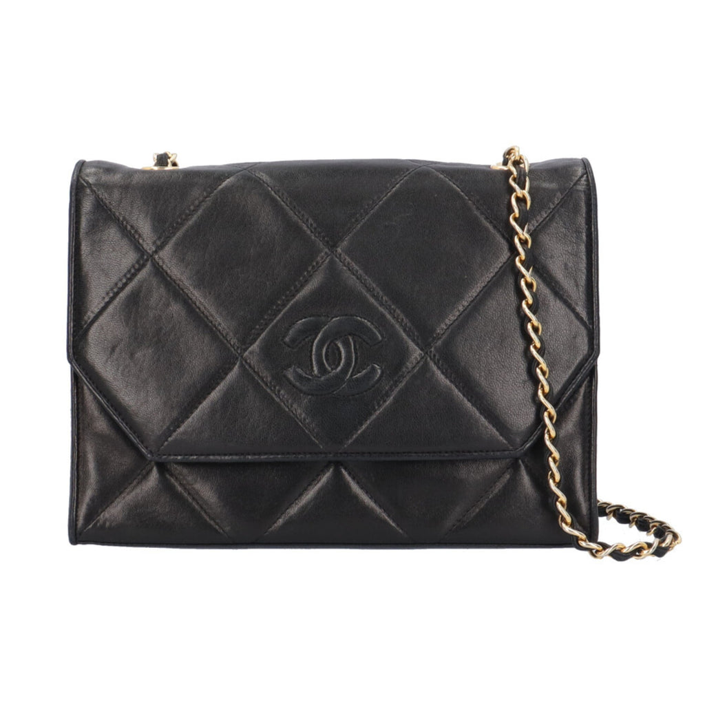 Vintage Diamond CC Flap Bag Quilted Lambskin Small