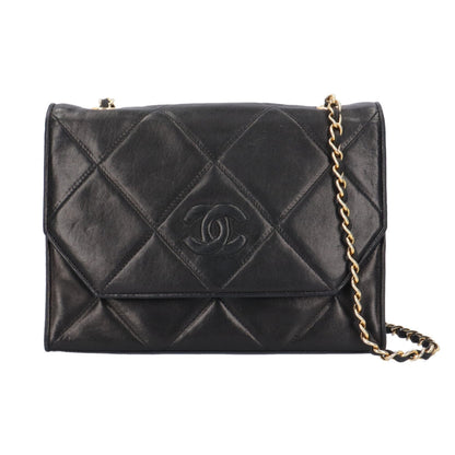 Vintage Diamond CC Flap Bag Quilted Lambskin Small