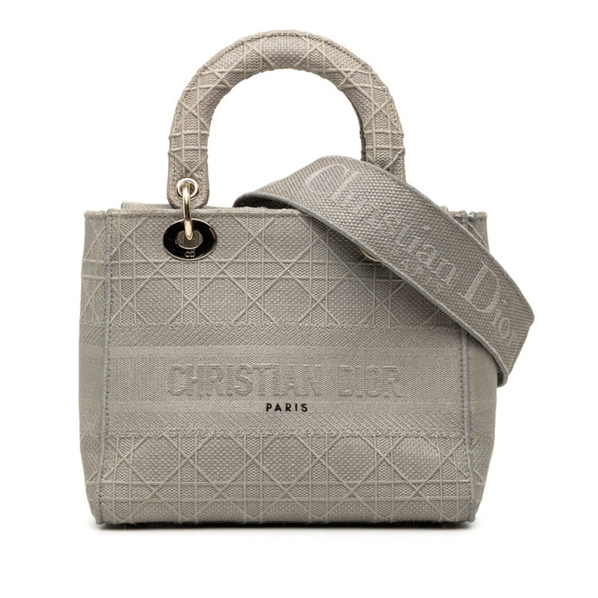 Lady D-Lite Bag Cannage Embroidered Canvas Medium