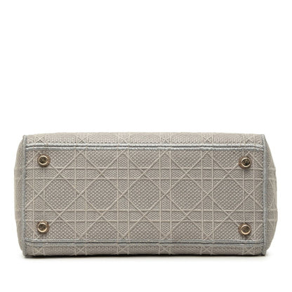 Lady D-Lite Bag Cannage Embroidered Canvas Medium