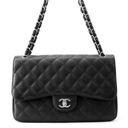 Classic Double Flap Bag Quilted Caviar Jumbo