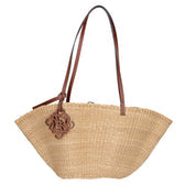 Shell Basket Bag Woven Raffia Medium