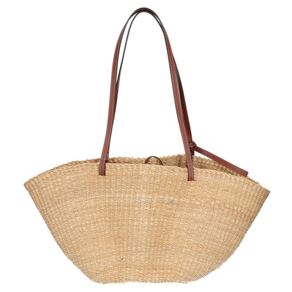 Shell Basket Bag Woven Raffia Medium
