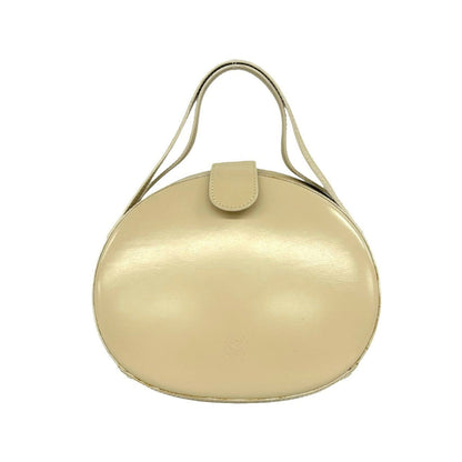 Round Top Handle Bag Leather