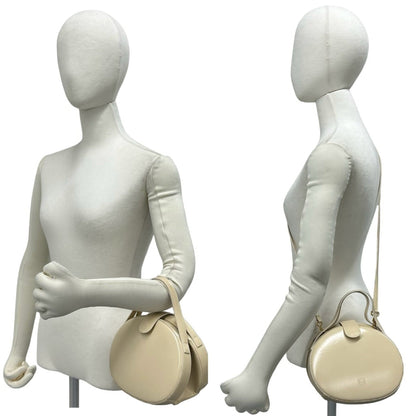Round Top Handle Bag Leather