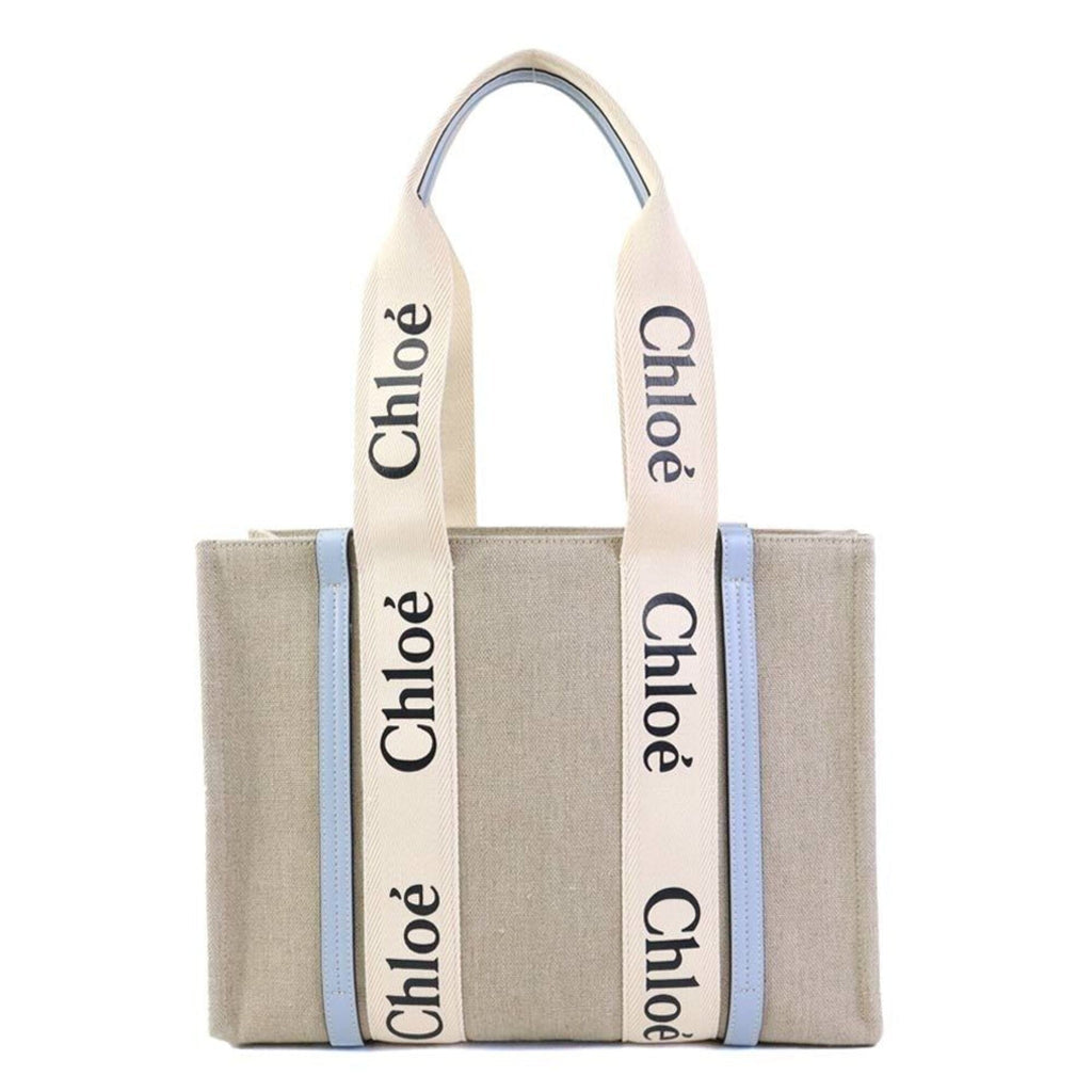 Woody Tote Canvas with Leather Medium