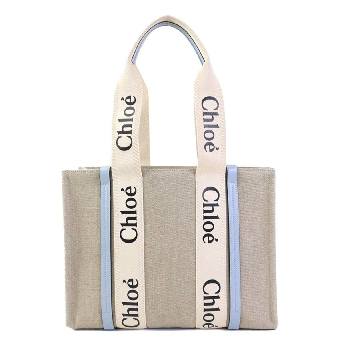 Woody Tote Canvas with Leather Medium