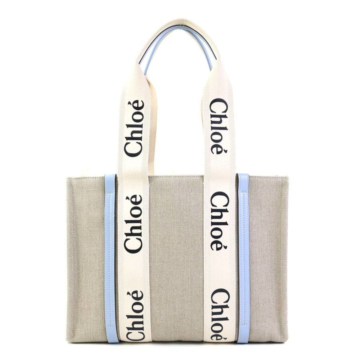 Woody Tote Canvas with Leather Medium