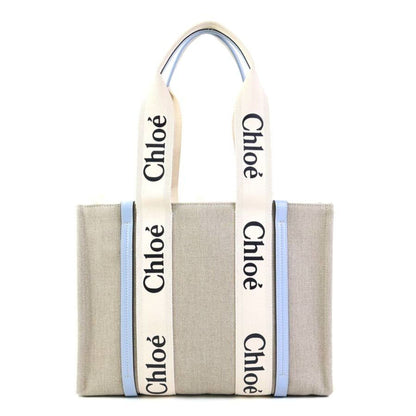 Woody Tote Canvas with Leather Medium