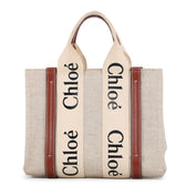 Woody Tote Canvas with Leather Small