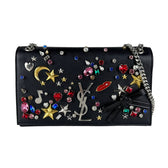 Classic Monogram Crossbody Bag Embellished Leather Medium