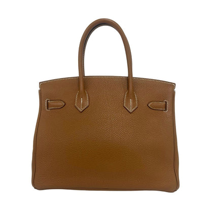 Birkin Handbag Brown Togo with Palladium Hardware 30