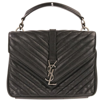 Classic Monogram College Bag Matelasse Chevron Leather Medium