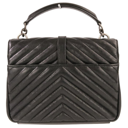 Classic Monogram College Bag Matelasse Chevron Leather Medium