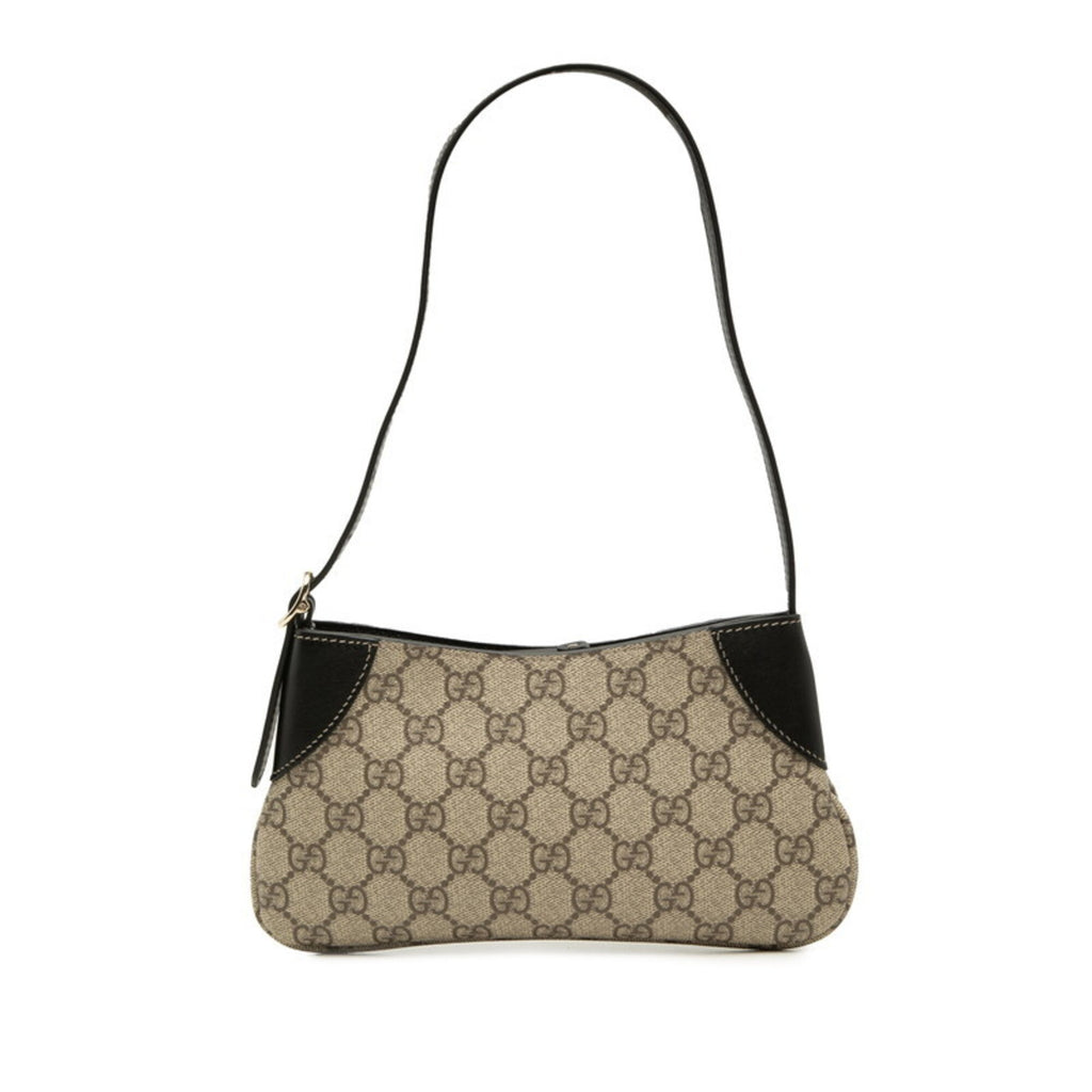 Emblem Shoulder Bag GG Coated Canvas with Leather Small