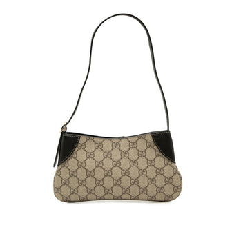 Emblem Shoulder Bag GG Coated Canvas with Leather Small