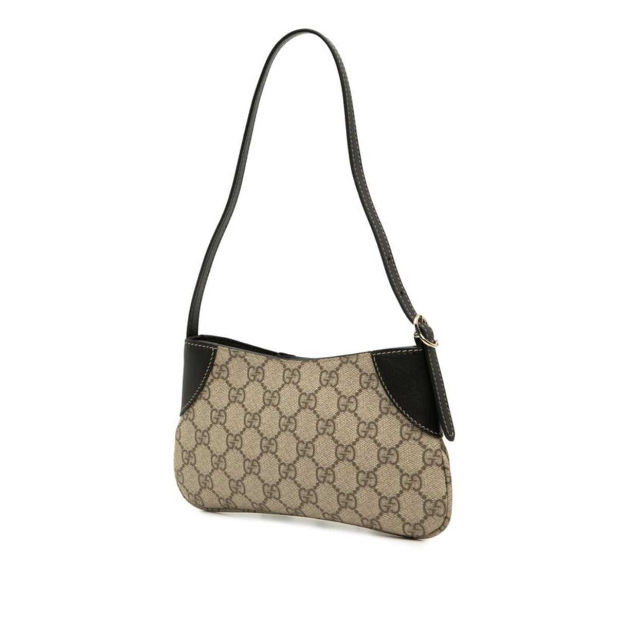 Emblem Shoulder Bag GG Coated Canvas with Leather Small