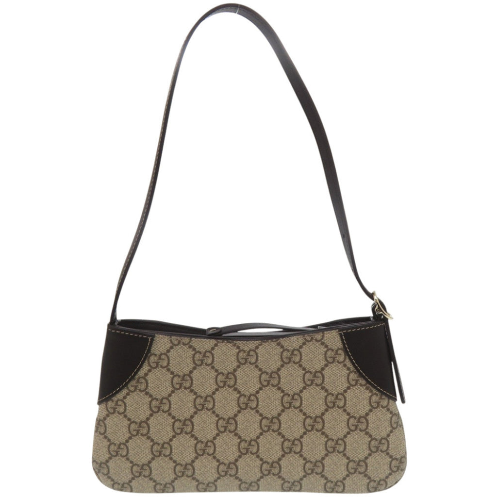 Emblem Shoulder Bag GG Coated Canvas with Leather Small