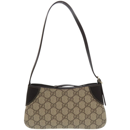 Emblem Shoulder Bag GG Coated Canvas with Leather Small