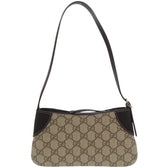 Emblem Shoulder Bag GG Coated Canvas with Leather Small