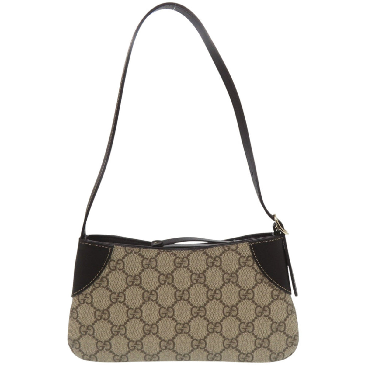 Emblem Shoulder Bag GG Coated Canvas with Leather Small