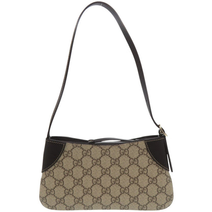 Emblem Shoulder Bag GG Coated Canvas with Leather Small