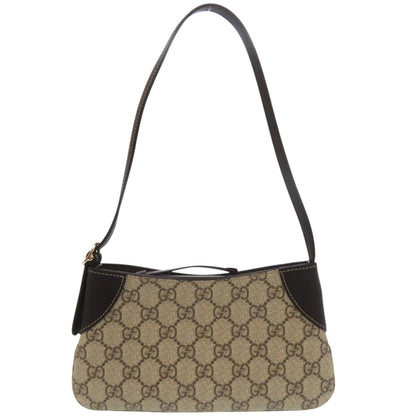 Emblem Shoulder Bag GG Coated Canvas with Leather Small