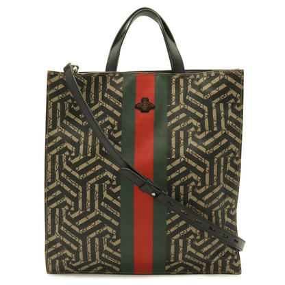 Convertible Soft Open Tote Caleido GG Coated Canvas