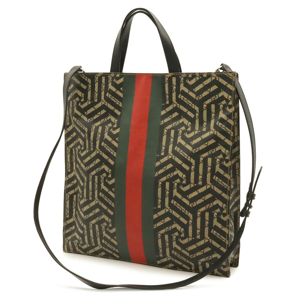 Convertible Soft Open Tote Caleido GG Coated Canvas