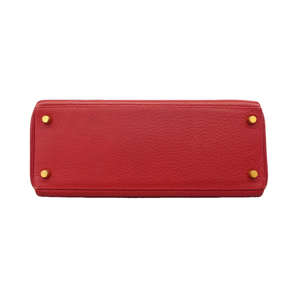 Kelly Handbag Red Clemence with Gold Hardware 28