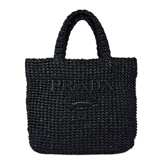 Logo Tote Raffia Small
