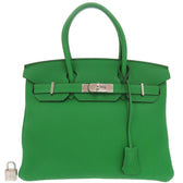 Birkin Handbag Verso Togo with Palladium Hardware 30