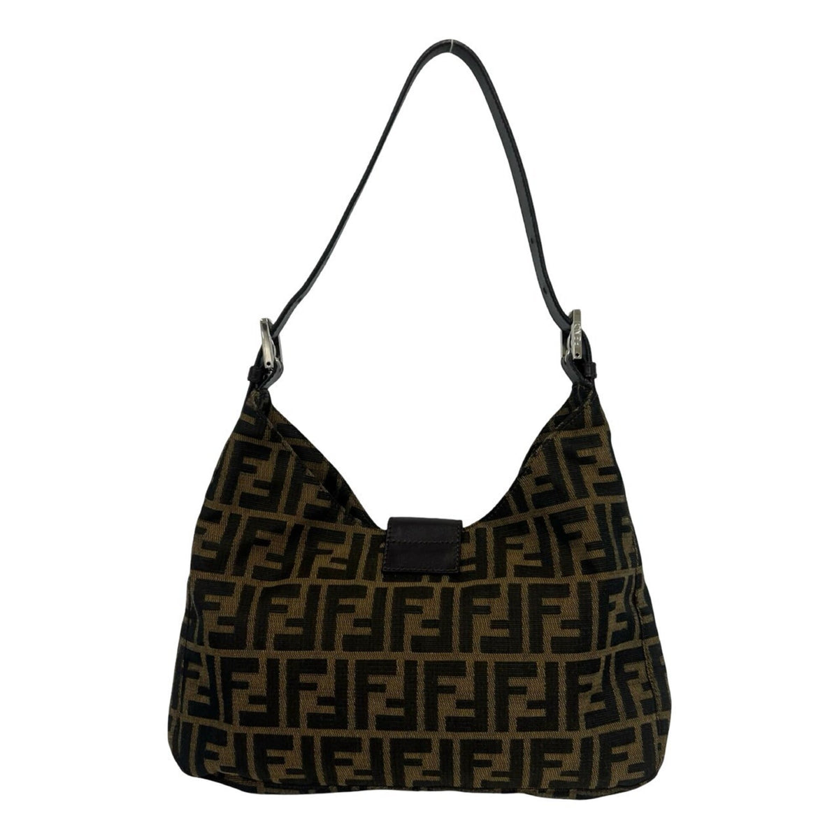 Vintage Shoulder Bag Zucca Canvas Medium
