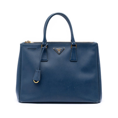 Double Zip Lux Tote Saffiano Leather Large