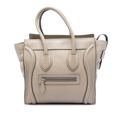 Luggage Bag Grainy Leather Micro