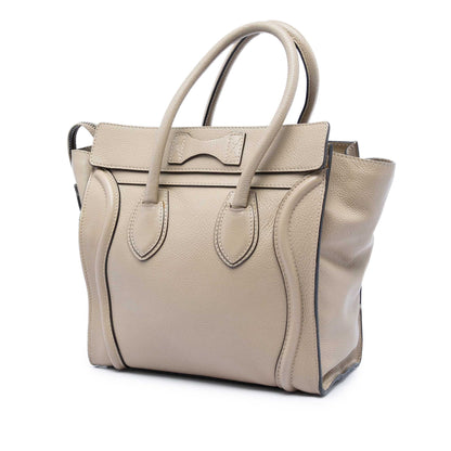 Luggage Bag Grainy Leather Micro