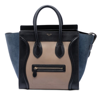 Tricolor Luggage Bag Leather Mini